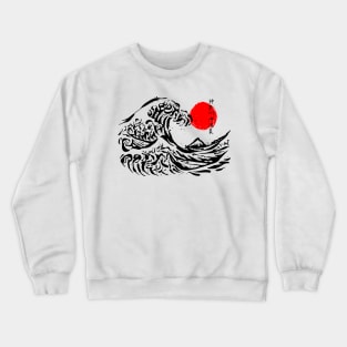 The Great Wave off Kanagawa Ink Crewneck Sweatshirt